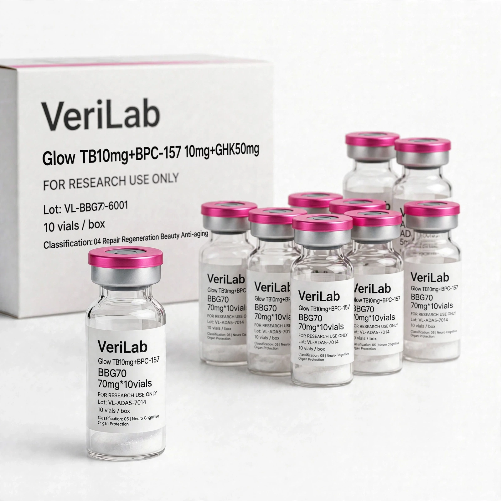 Glow(TB10mg+BPC-157 10mg+GHK50mg) 10vials