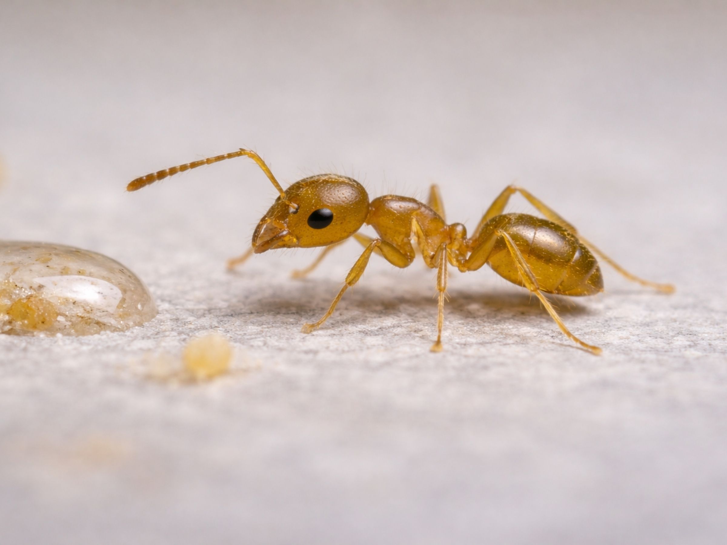 Pharaoh ant (Monomorium pharaonis) — tiny yellowish indoor pest ant, South Africa.