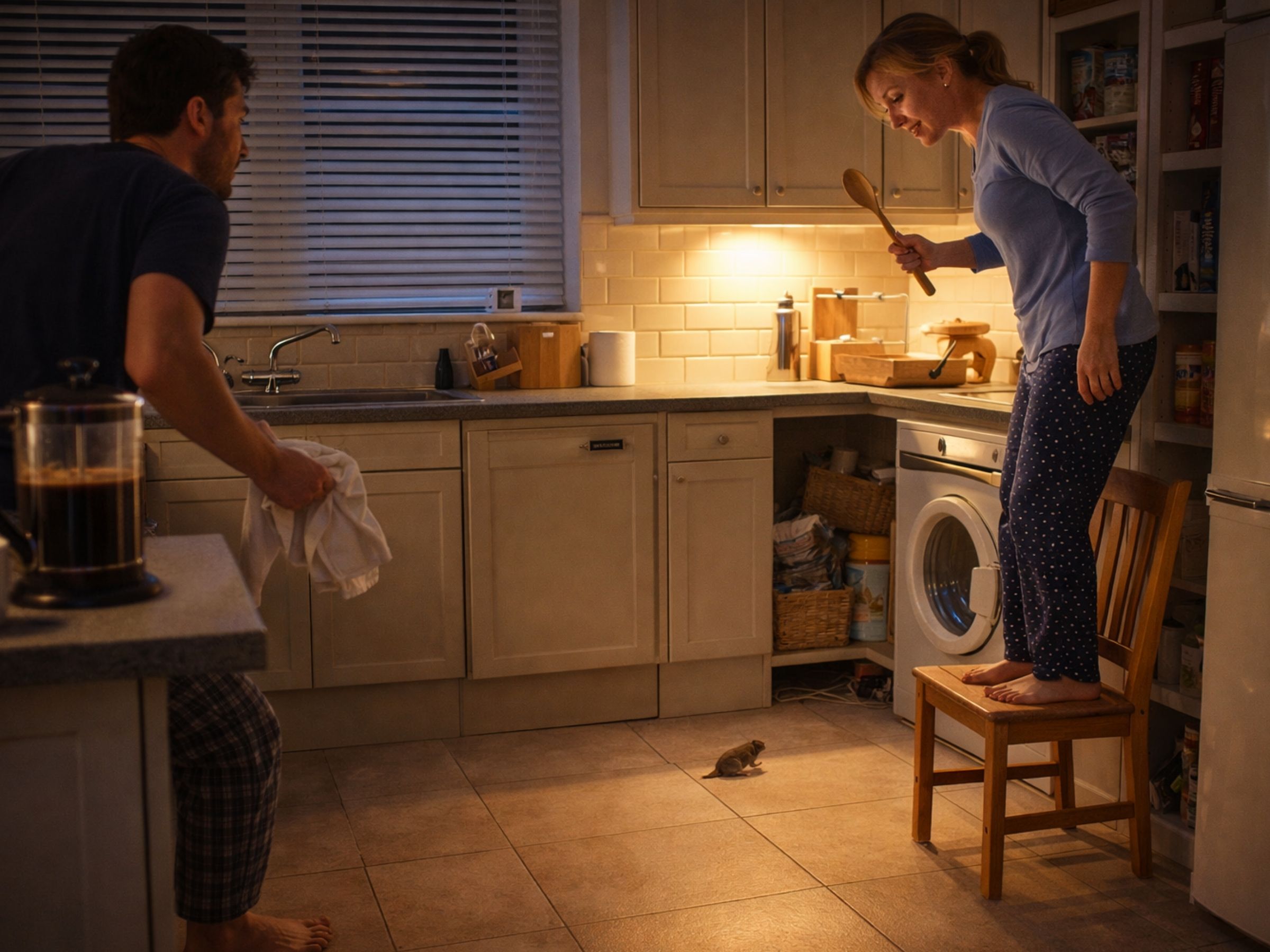 The morning the mouse declared war — rodent control, inspection and exclusion. Verminator rodent control.