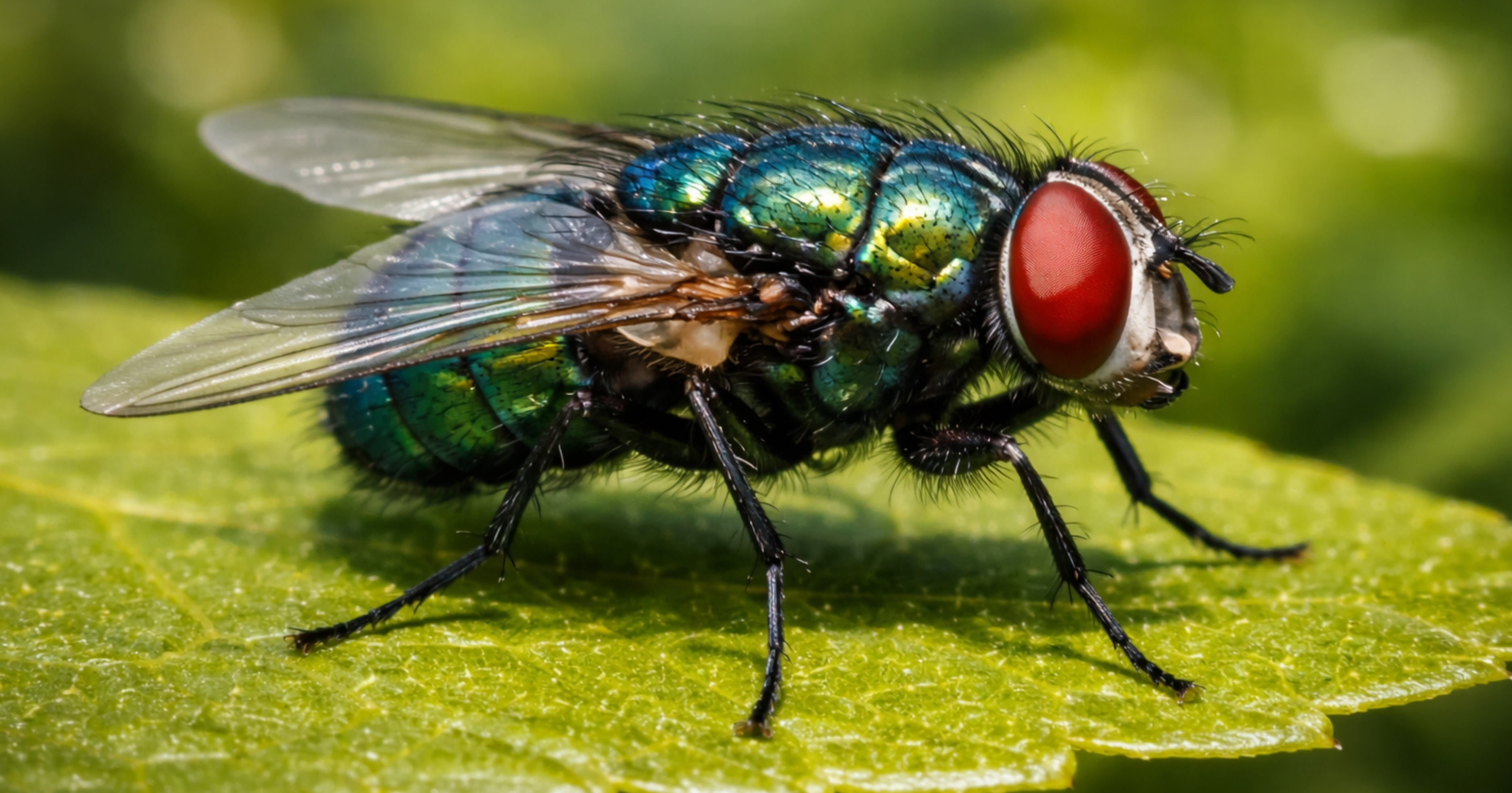 Blowfly (Calliphoridae) — metallic adult; carrion and meat-associated flies in South Africa
