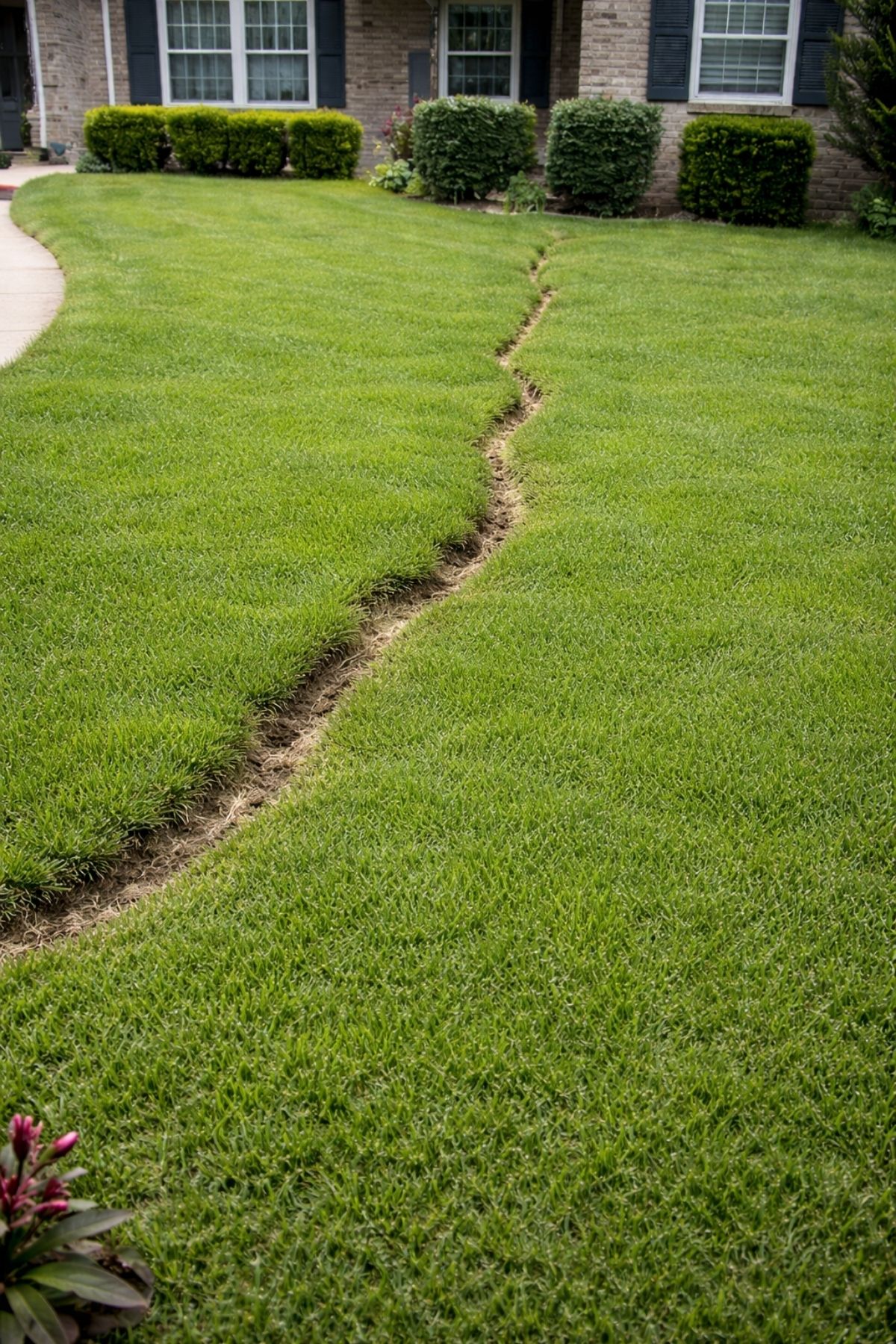 Cape golden mole damage—raised ridges and tunnels in lawn