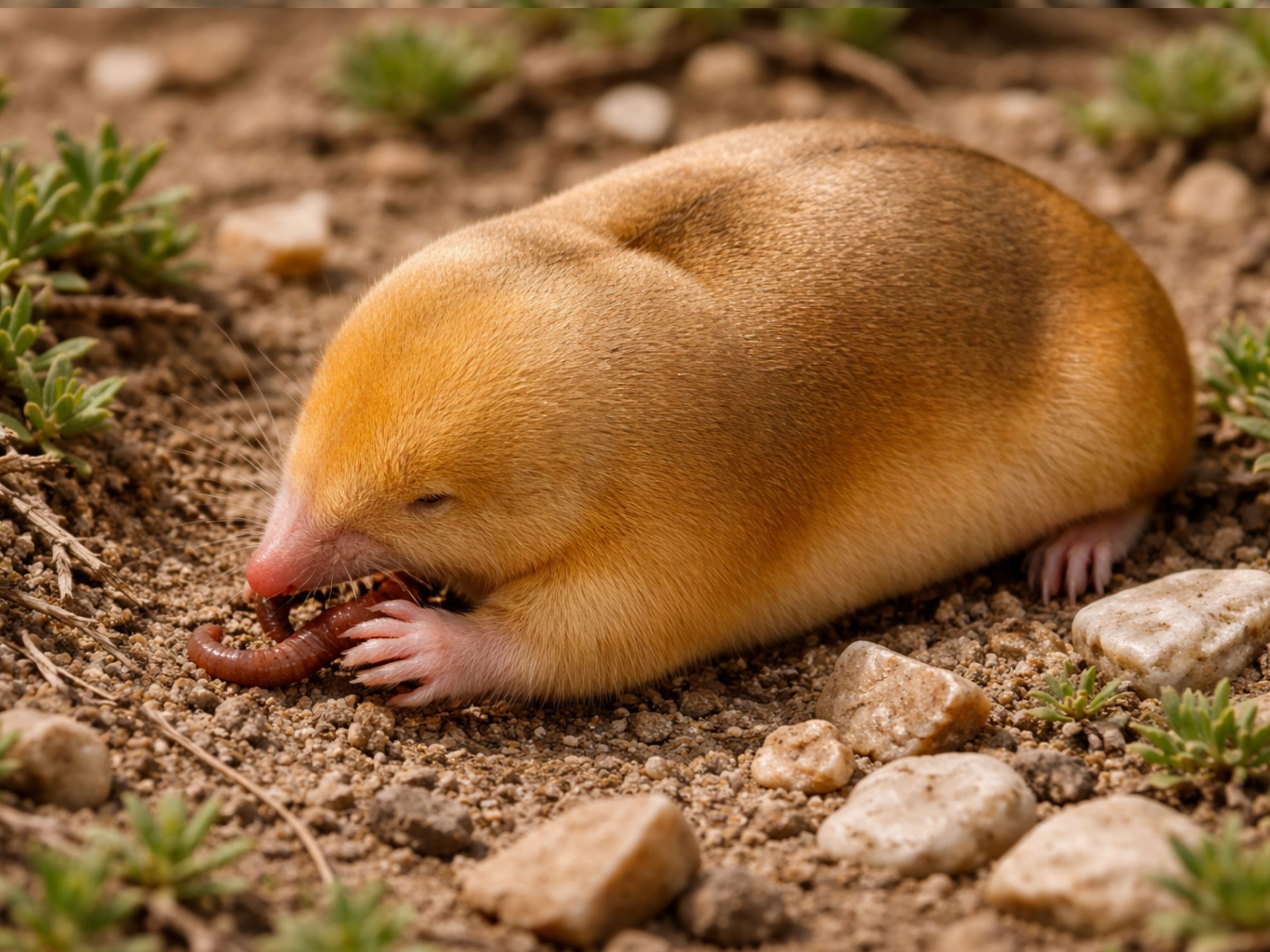 Hottentot golden mole (Amblysomus hottentotus) — identification reference