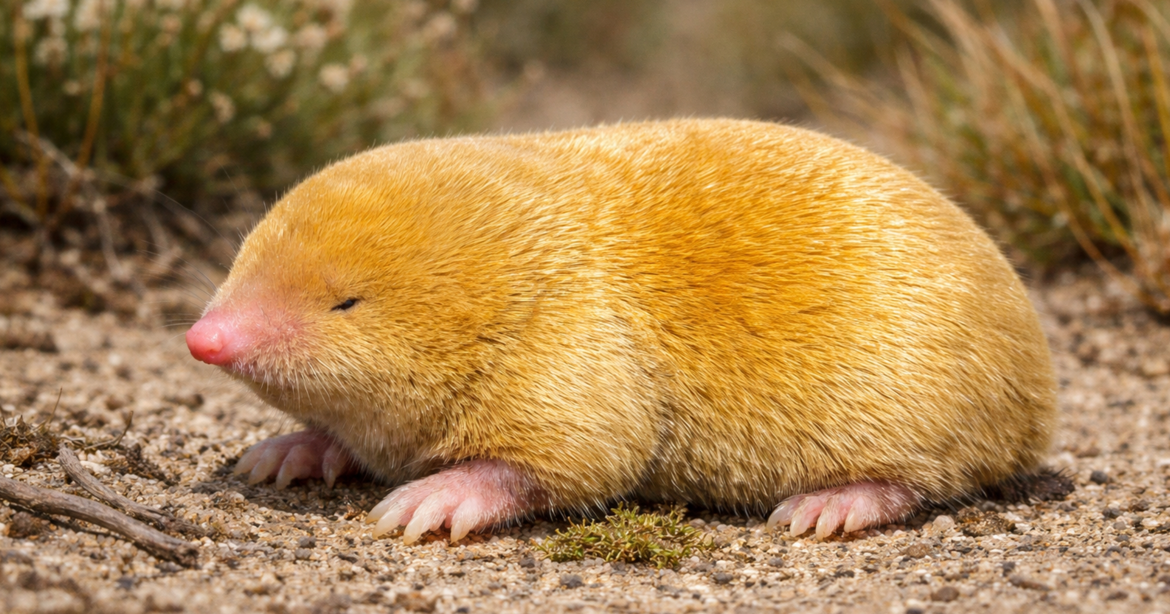 Yellow golden mole (Calcochloris obtusirostris) — identification reference
