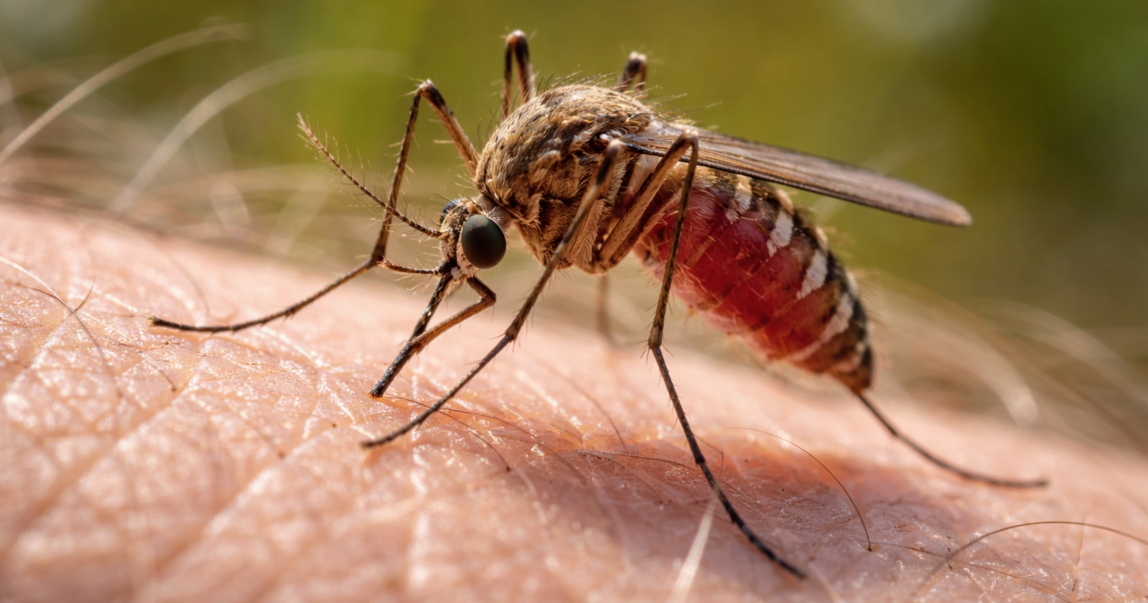 Culex house mosquito — brownish-grey adult; plain wings, siphon larvae in standing water; dusk and dawn biting match this card