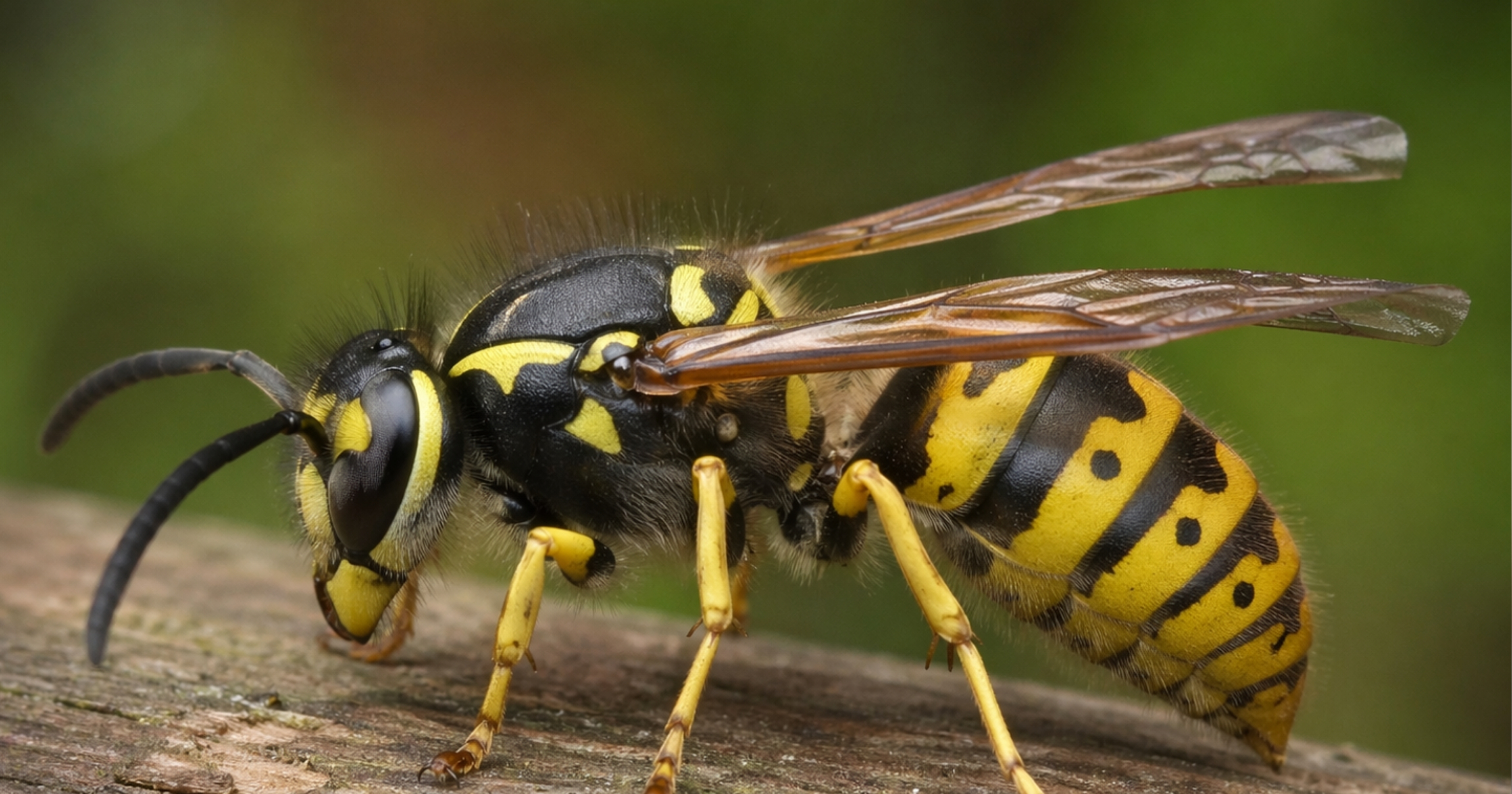 Yellowjacket / hornet-type wasp — identification photo (enclosed paper nest, Vespidae context)