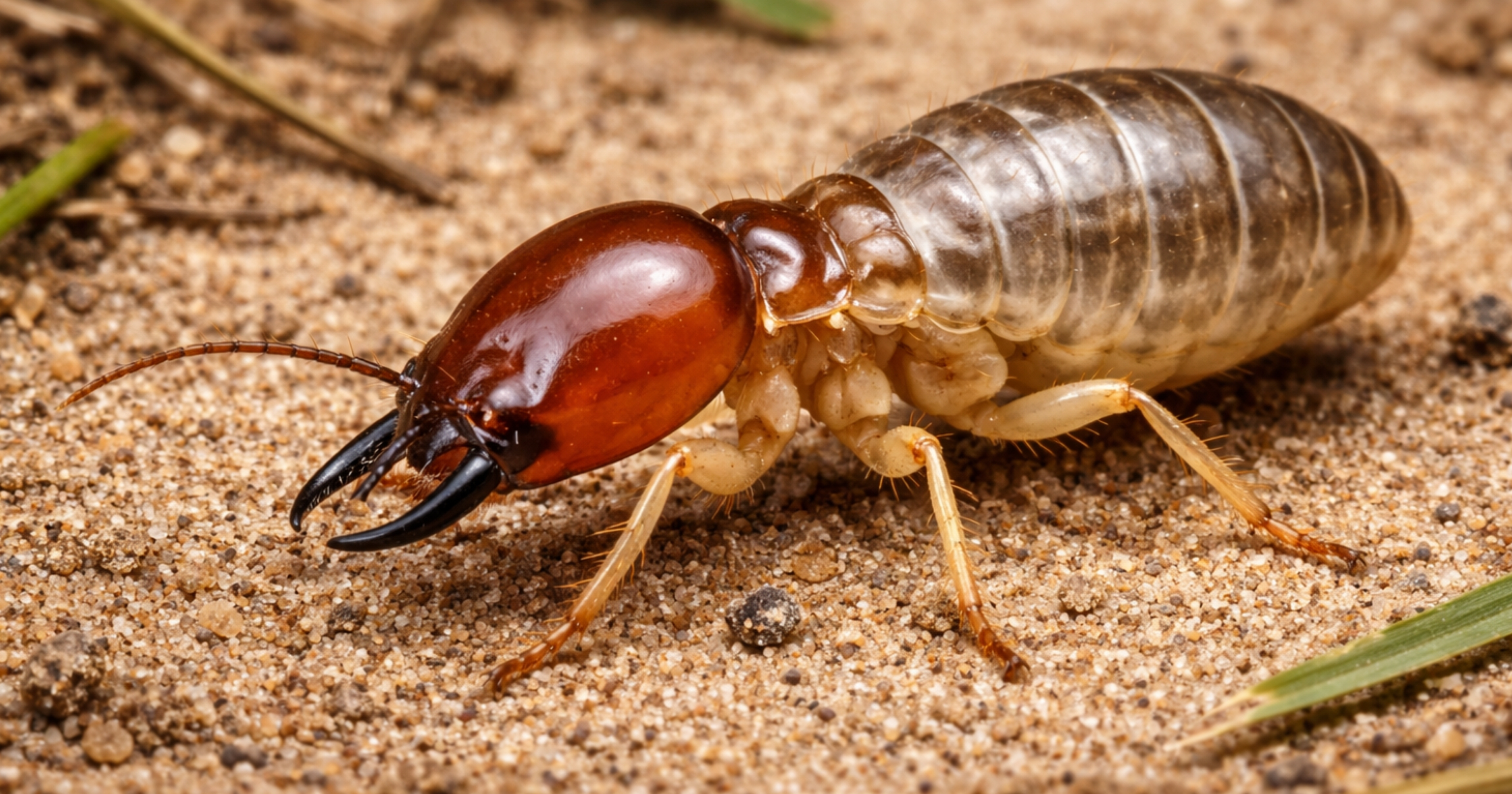 Harvester termite — identification photo (grass-harvesting ecology)