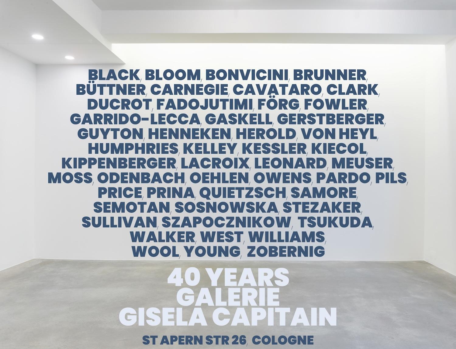 40 Years Galerie Gisela Capitain