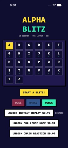 Alpha-Blitz mobile game