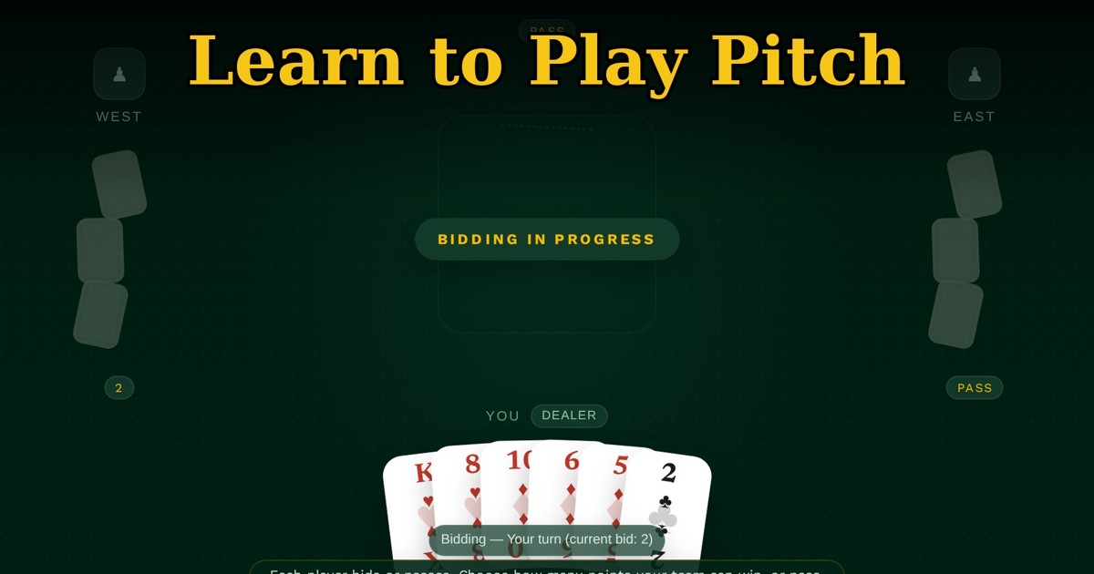 Learn to Play Pitch mobile game