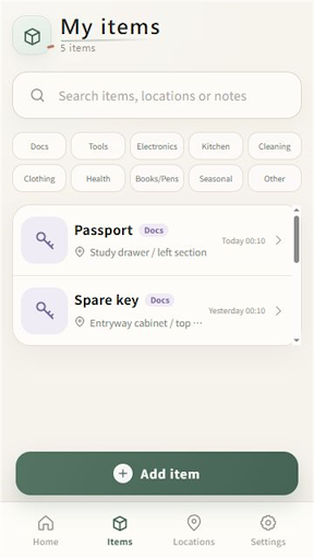 Where Did I Put It? Finder screenshot 1