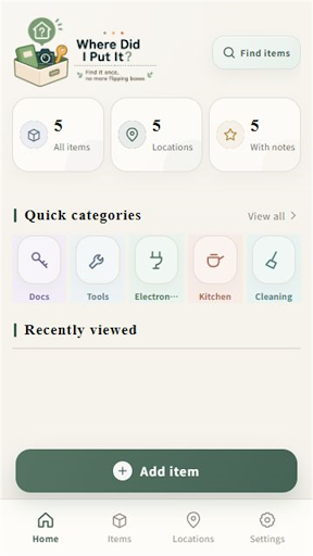 Where Did I Put It? Finder screenshot 2