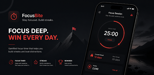 FocusBite: Deep Work Timer mobile game