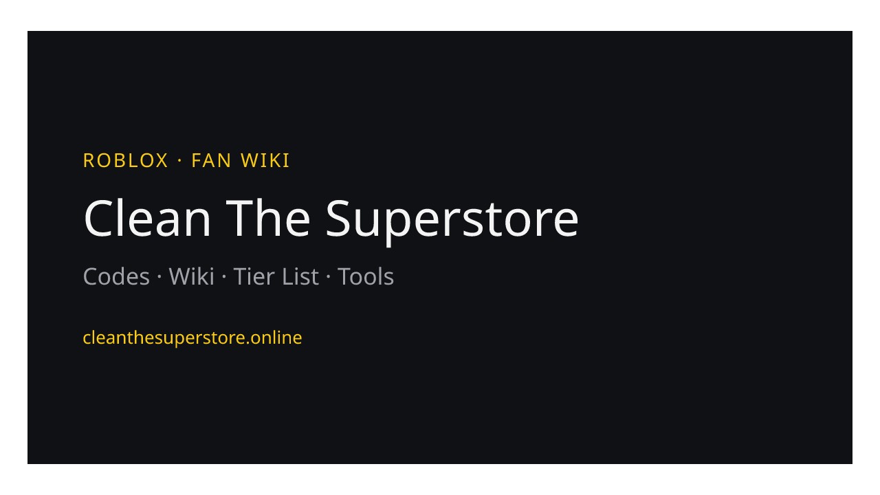 Clean The Superstore — Free Roblox Wiki screenshot 1
