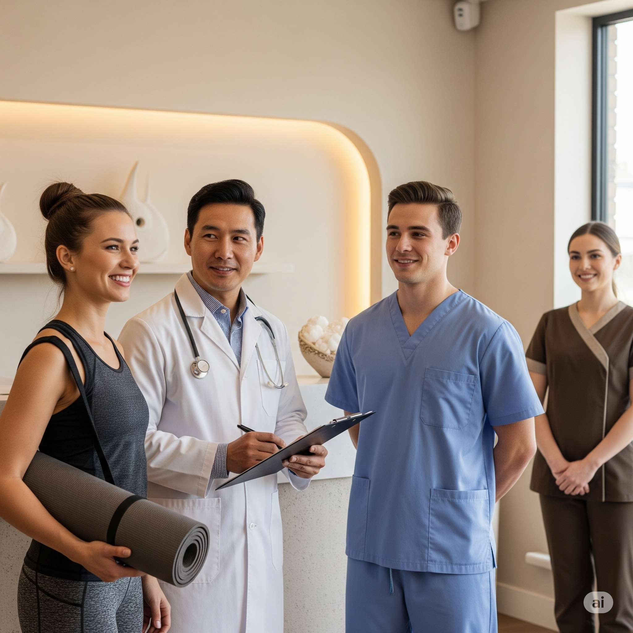 Healthcare professionals collaborating