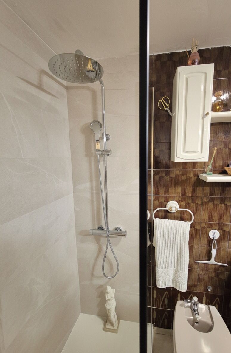 Before and after of a room renovation.