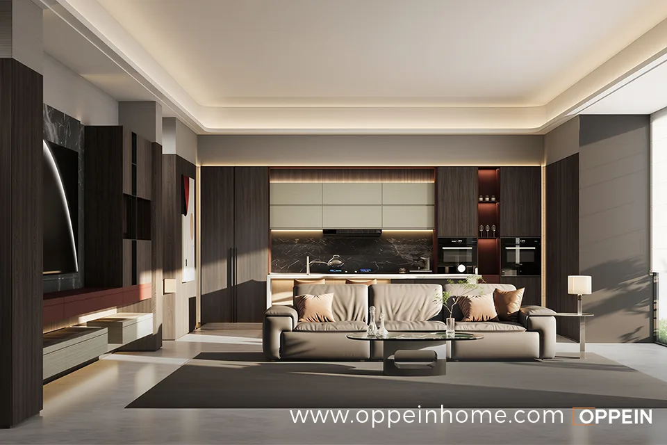 Modern Dark Oak Textured Interior Full House Solution - Zero Verge