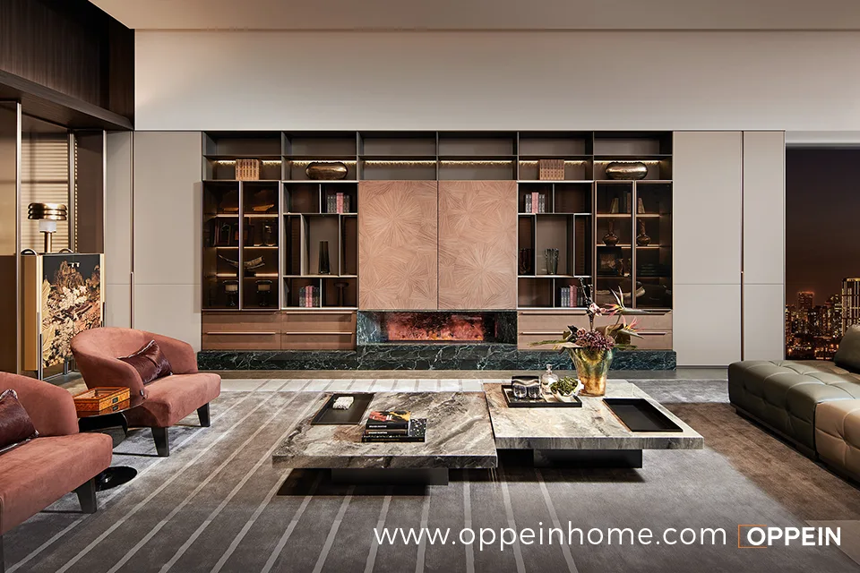 Contemporary Warm White and Walnut Interior Design - Golden Years