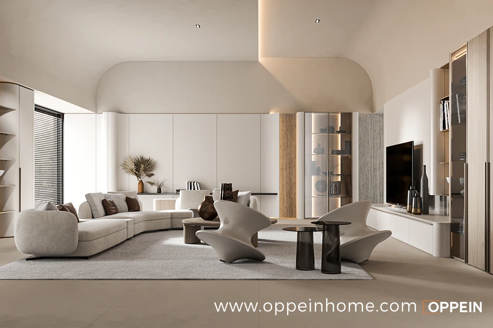 Modern Cream and White Oak Whole-house Solution – Tahiti