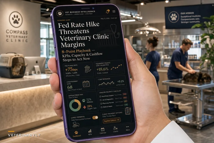How a Fed Rate Hike Could Hit Your Veterinary Clinic — Practical Steps to Protect Cash Flow, Capacity, and Revenue