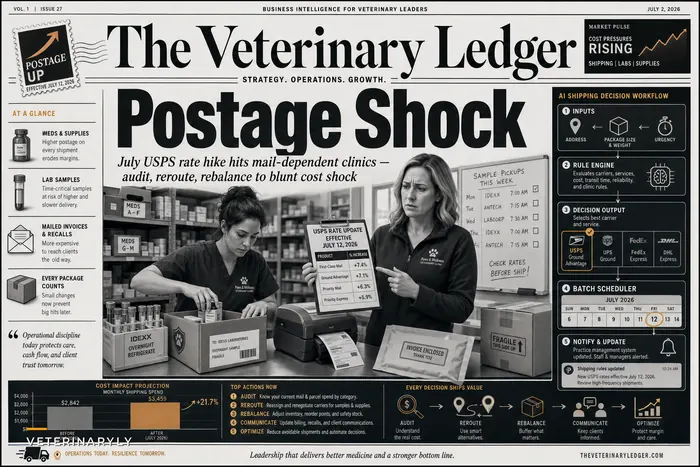 Preparing Your Clinic for the July USPS Price Changes: Operational Steps to Limit Shipping and Supply Cost Shock