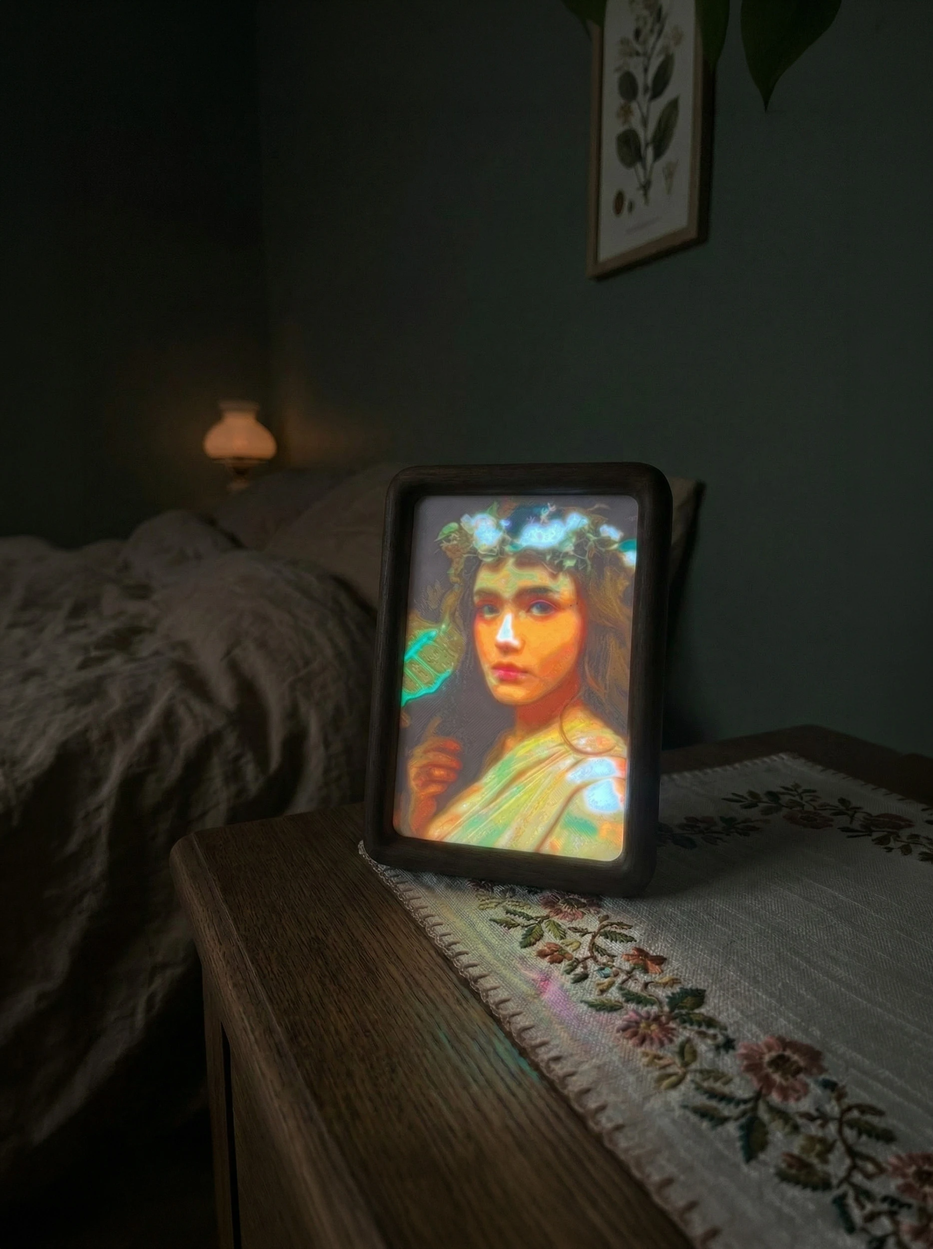 Poetry of Light lithophane lit—backlit, textured,
alive