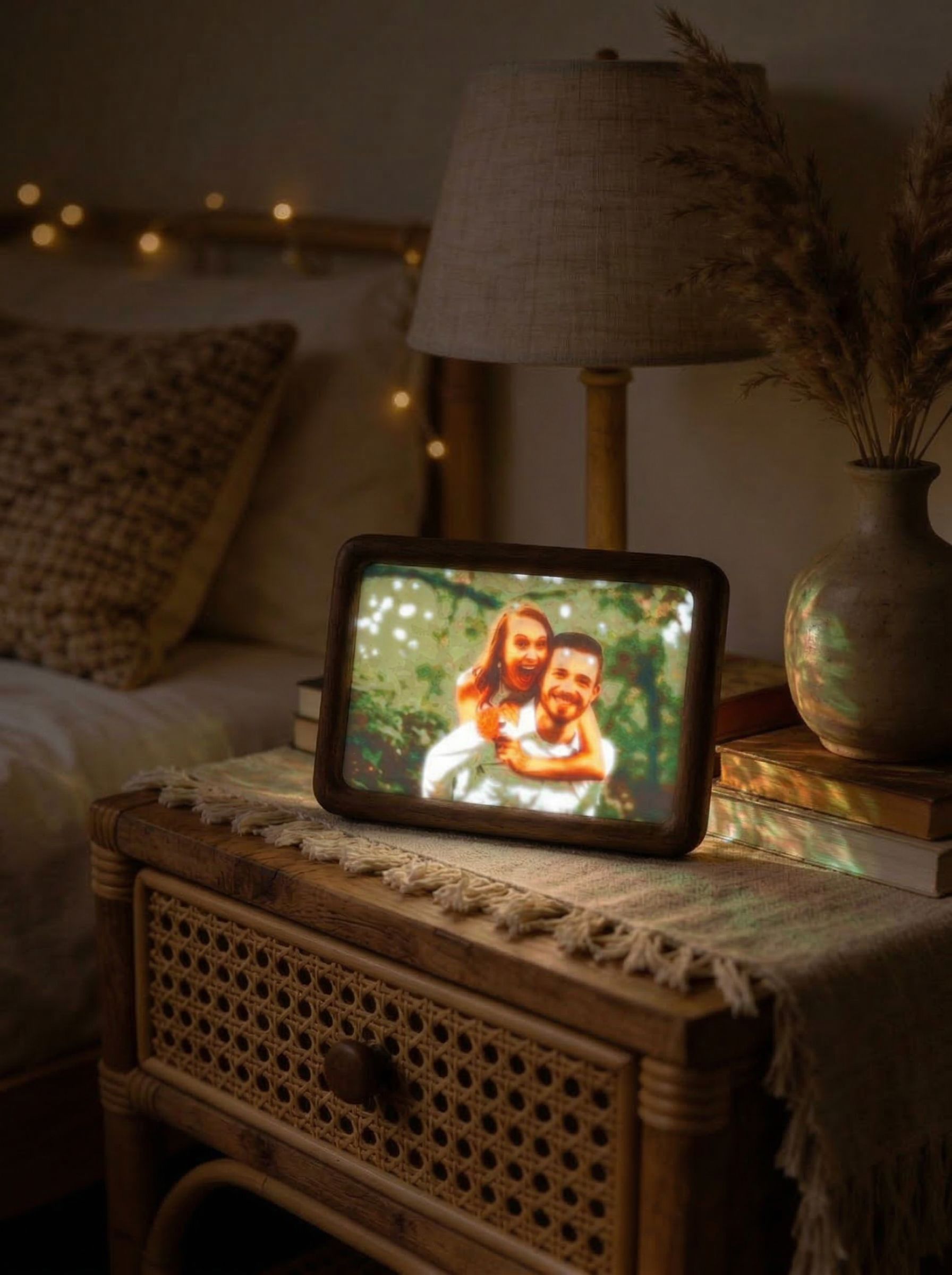 Personalised art piece: piggyback and smile