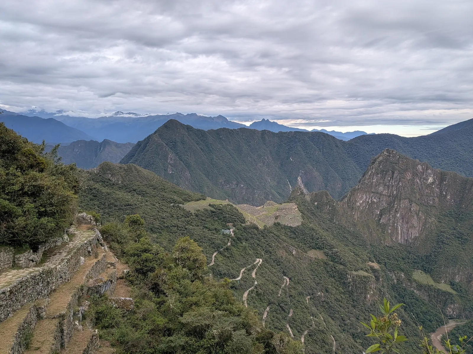 Machu Picchu seen from Inti Punku, the Sun Gate, on the last morning of the 4-day Inca Trail