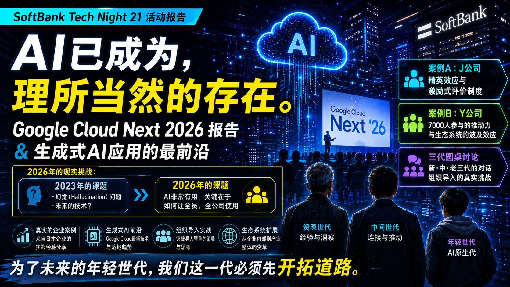 AI的未来在于“人”！《AI已成日常。Google Cloud Next 2026 报告与生成AI应用最前线 - SoftBank Tech Night 21》参会感悟