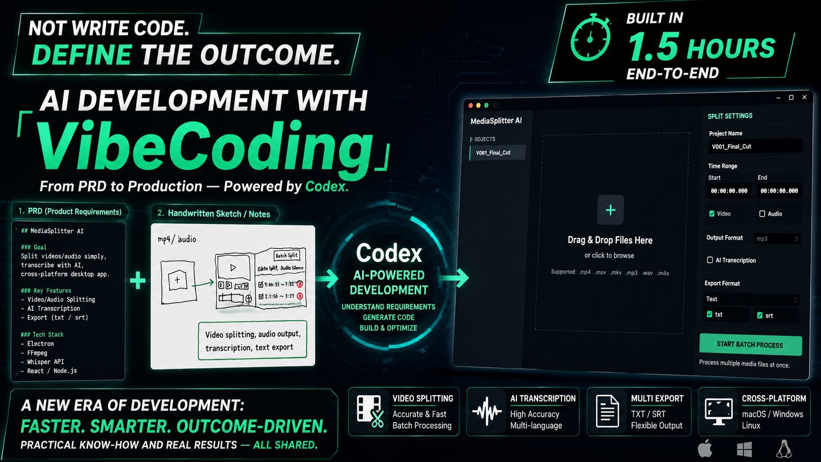 [Case Study] Completing a Desktop App in 1.5 Hours by "Chatting" with Codex: The Mind-Blowing Impact of VibeCoding