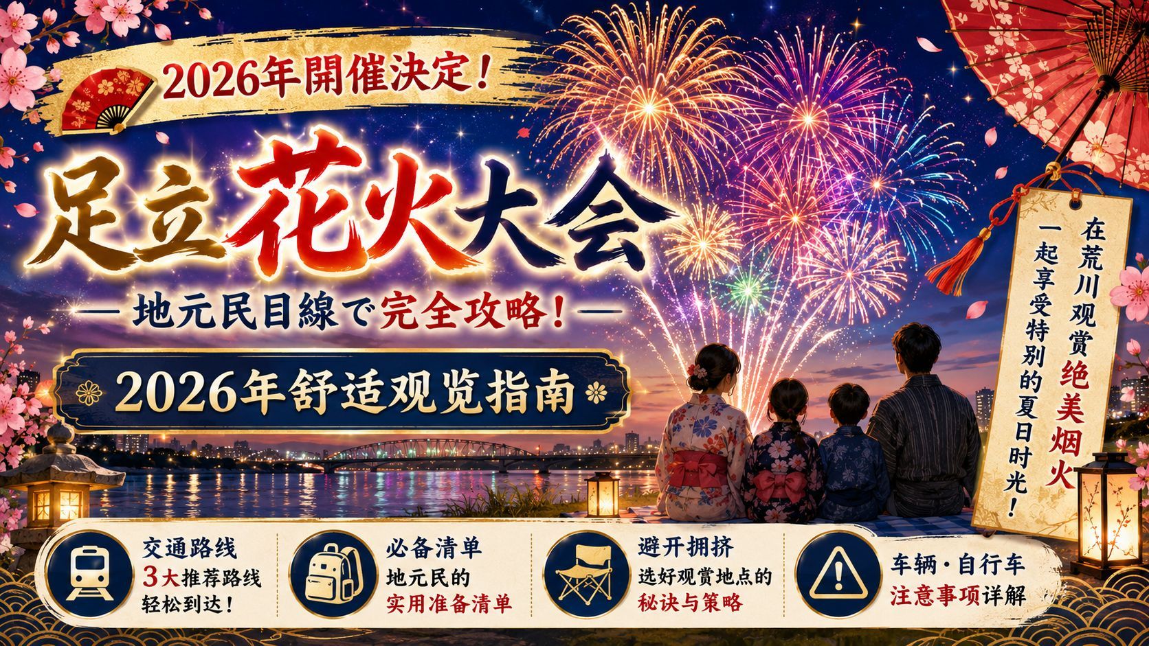 完全攻略足立烟花大会！2026年舒适观赏指南