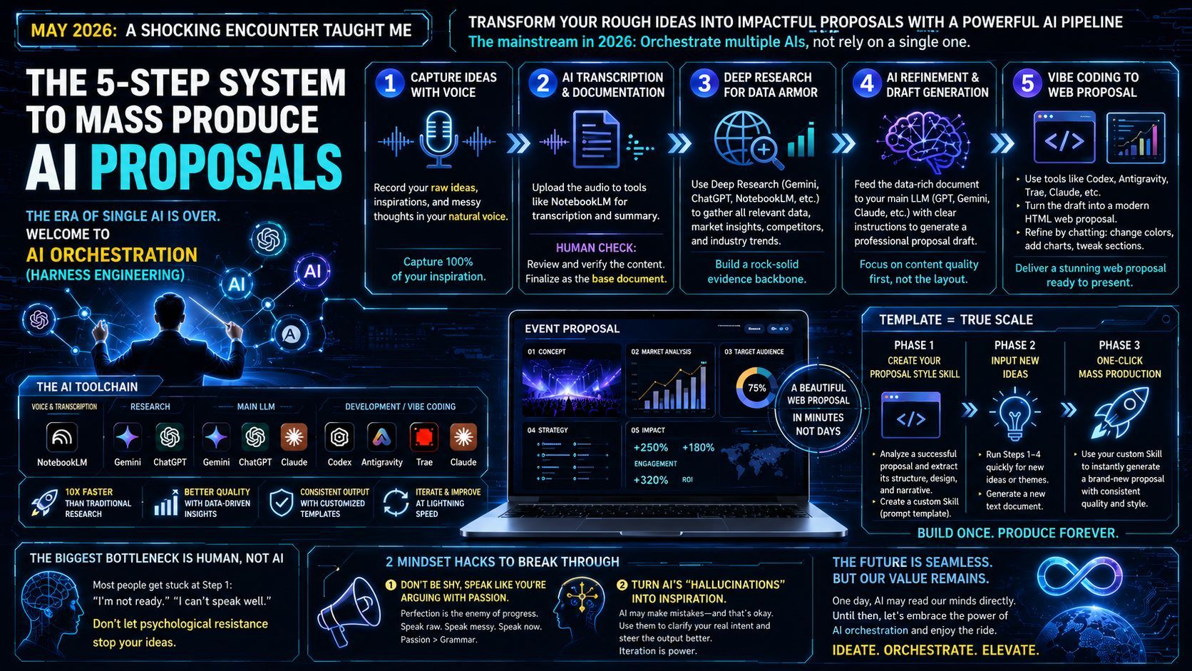 What? You Don't Know How to Make a Proposal with AI? Master This Skill with the Latest May 2026 AI Workflow — 5 Steps to Mass-Producing Proposals via "Harness Engineering" Thinking