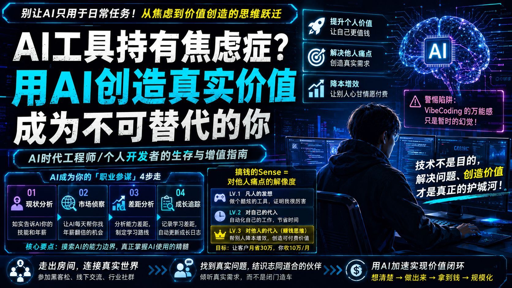 AI时代的焦虑特效药：告别盲目跟风刷工具，将“搞钱的Sense”转化为核心原动力