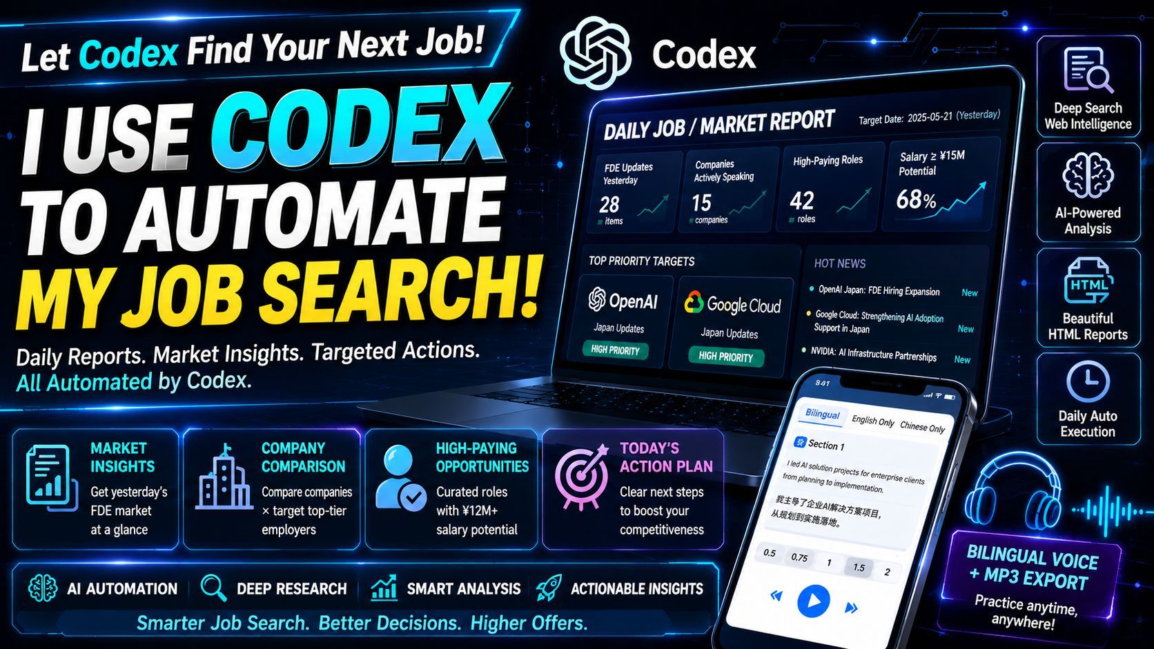 Practice Lecture 1: Generating Daily Job Search & Market Overview Reports with Codex