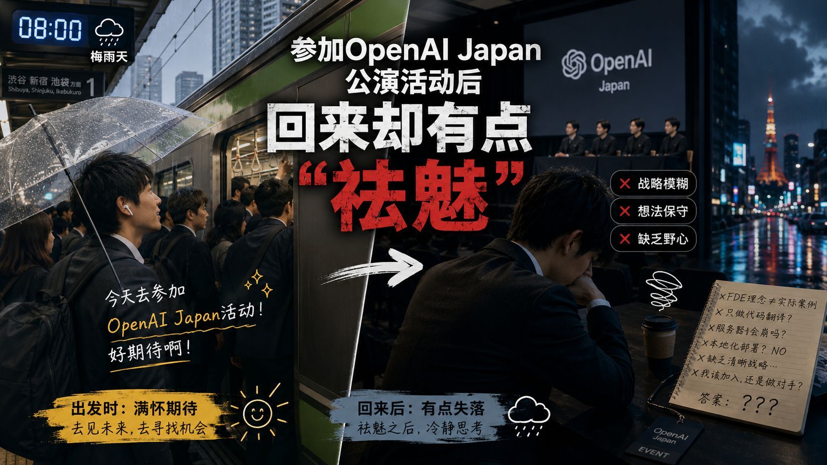 参加OpenAI Japan参与的公演活动后，回来却有点“祛魅”