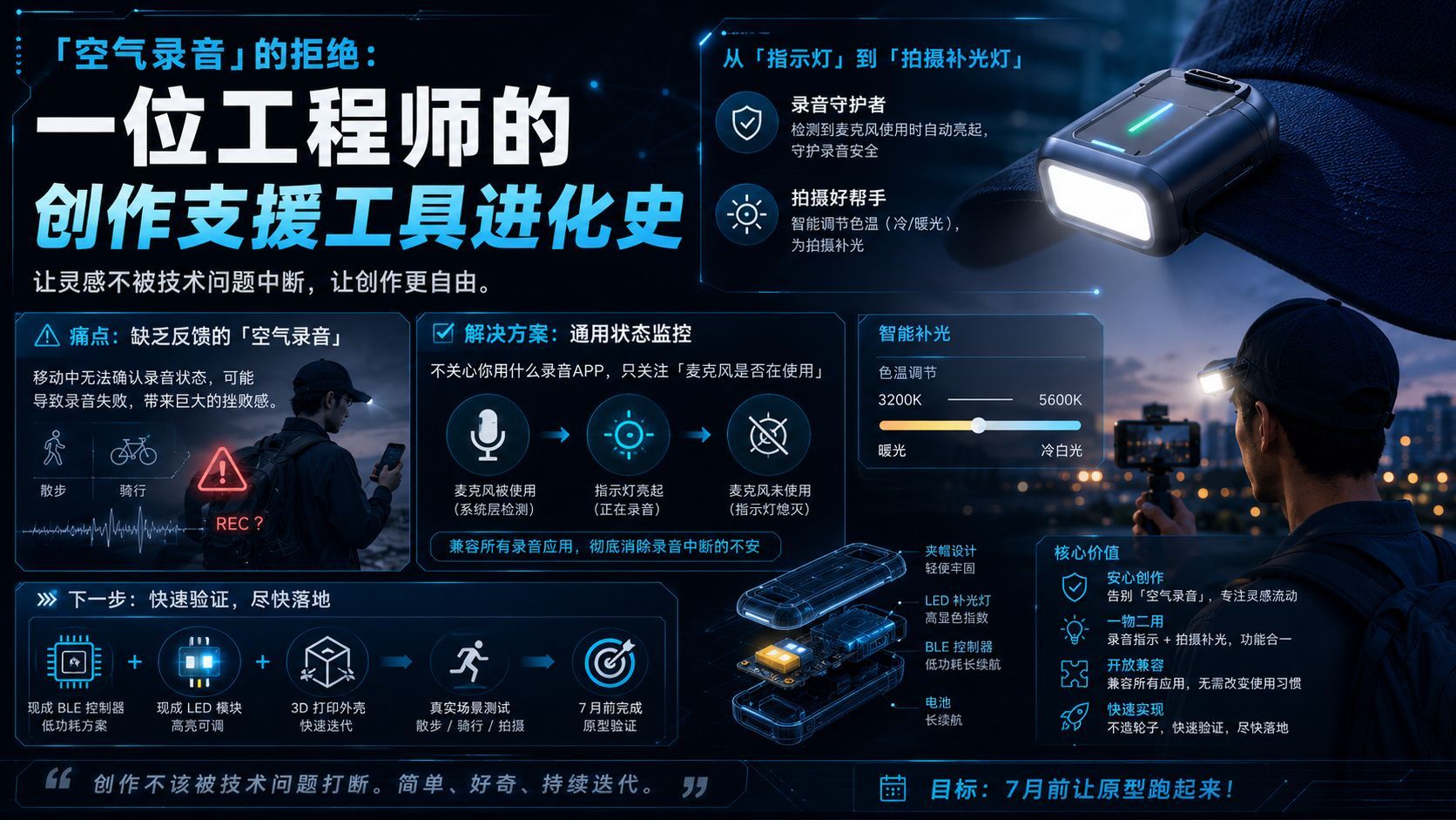 防止“空气录音”：可视化麦克风状态的硬件开发实践