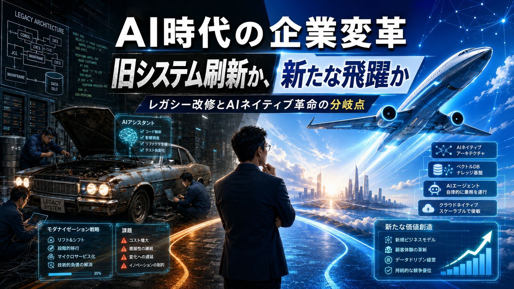 AI時代の企業変革：旧システムの刷新か、新たな飛躍か
