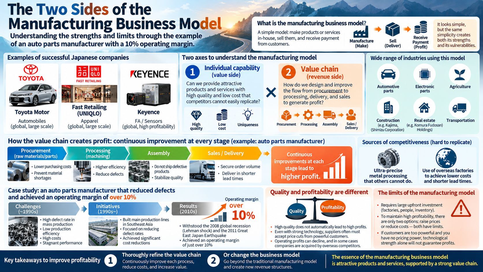 The Two Faces of the Make-and-Sell Model: Strengths and Limits Seen Through an Auto Parts Maker's 10% Margin