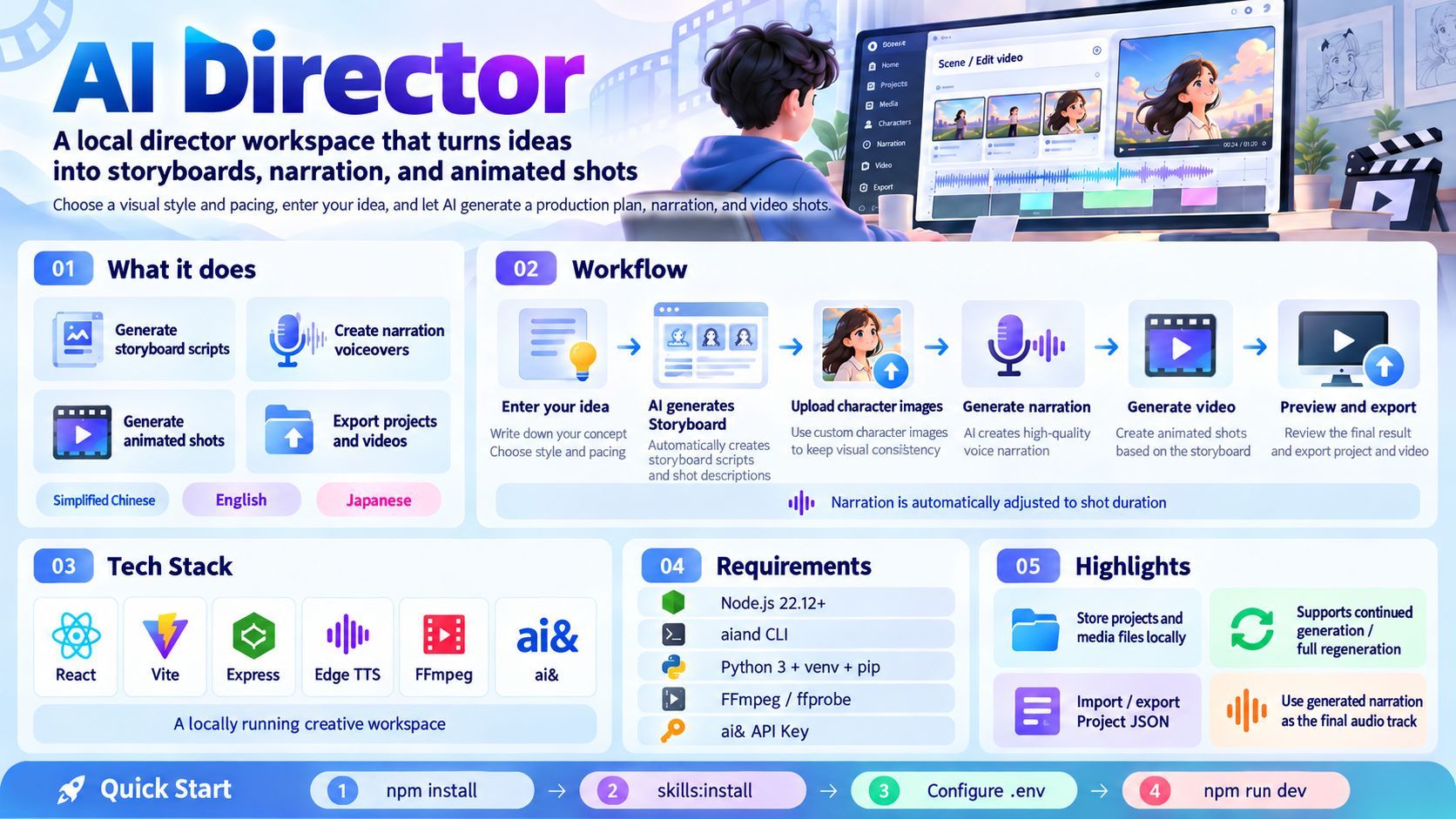 AI Director: Turning One-Prompt Video Generation into a Reviewable Production Pipeline