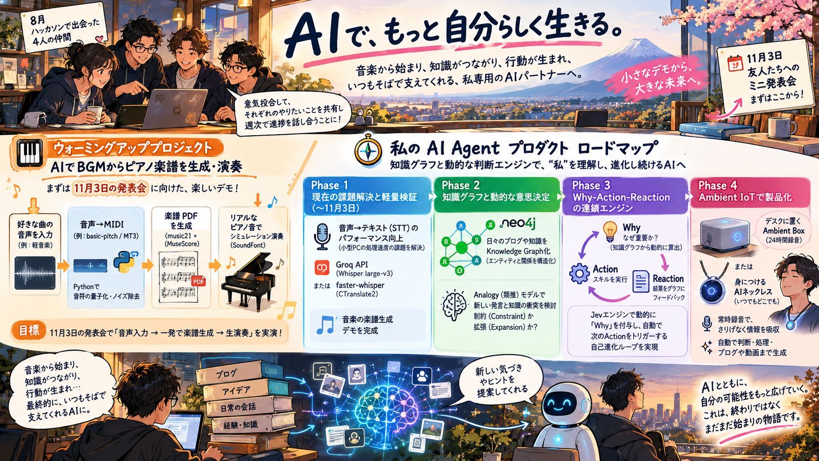 11月3日のウォームアップDemoから、AI Agent四段階ロードマップへ