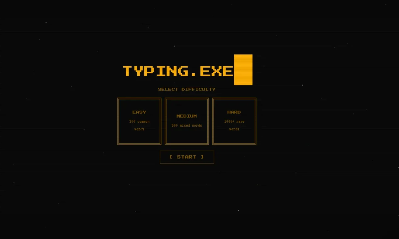 Retro Typing test app, a vibe-coded project by Praveen Kumar