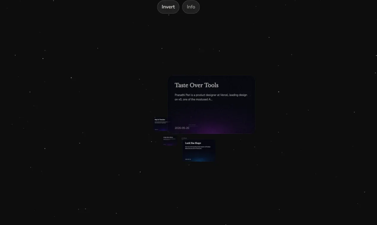 Invert Journal, a vibe-coded project by Praveen Kumar