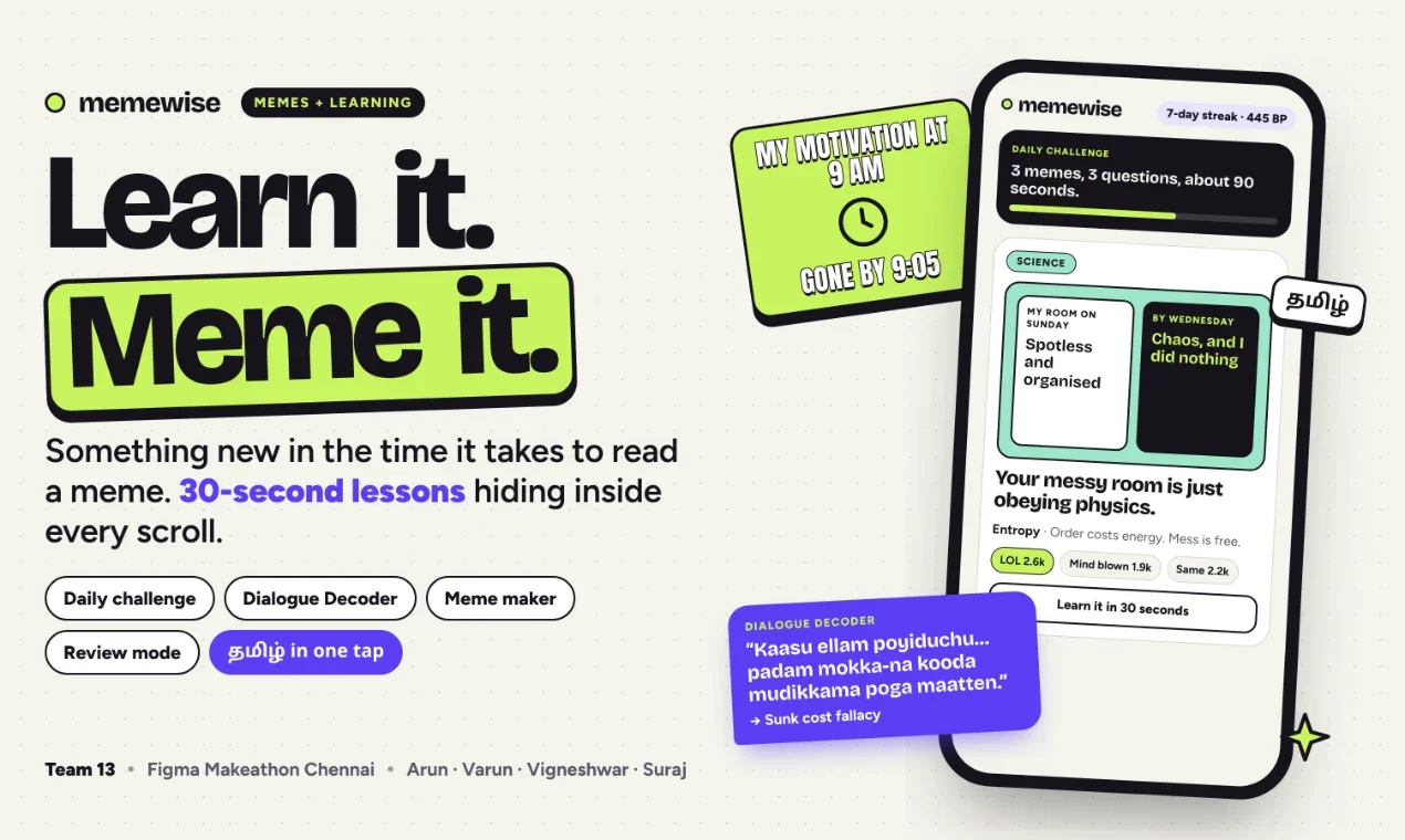 memewise, a vibe-coded project by suraj
