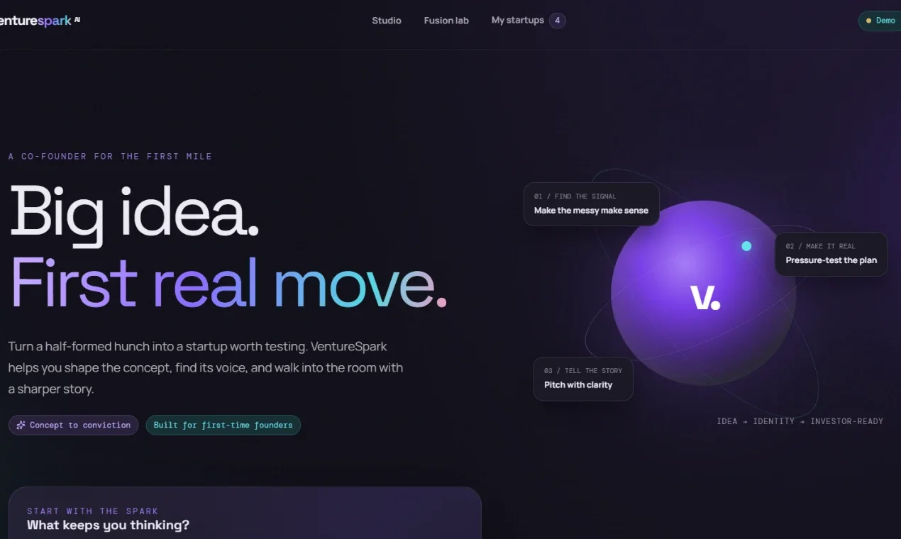 venturespark AI, a vibe-coded project by manikanta galipalli