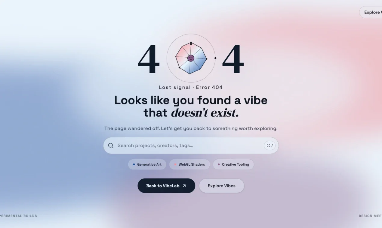Day 6 · 404 Page, a vibe-coded project by kpjothi velu