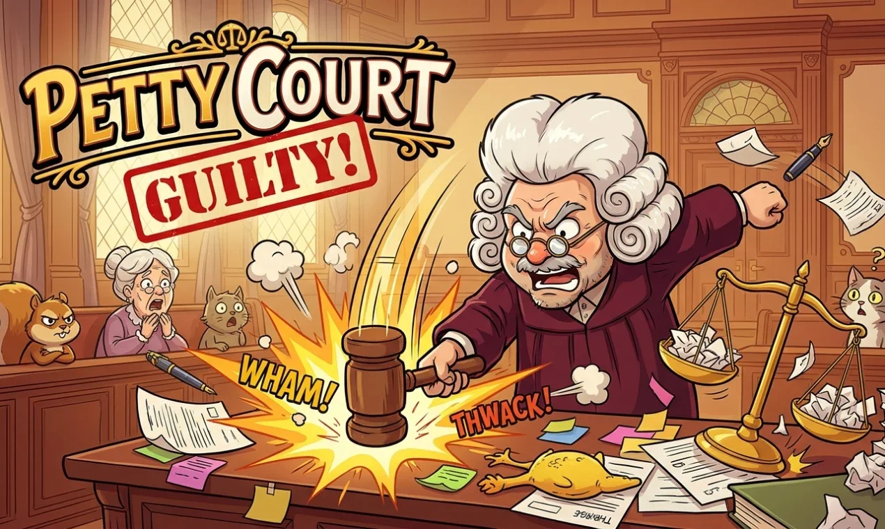 Petty Court – The People's Court of Ridiculous Arguments, a vibe-coded project by Sai Tarun Reddy Velagala
