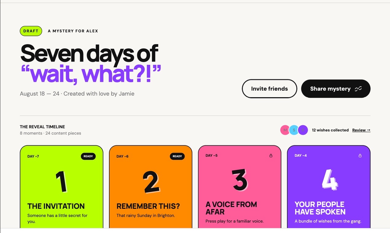 Seven-Day Birthday Mystery, a vibe-coded project by hari haran