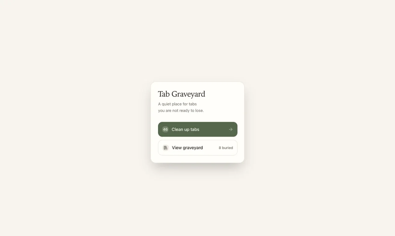 Tab Graveyard, a vibe-coded project by Praburaj Kennady