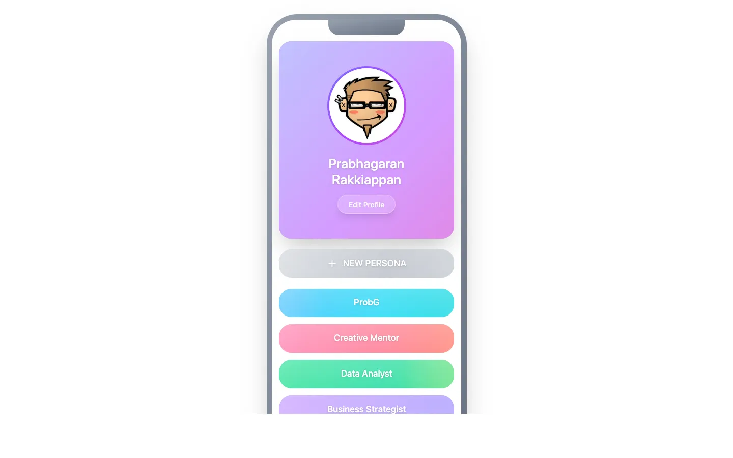 Persona bulder, a vibe-coded project by ProbG