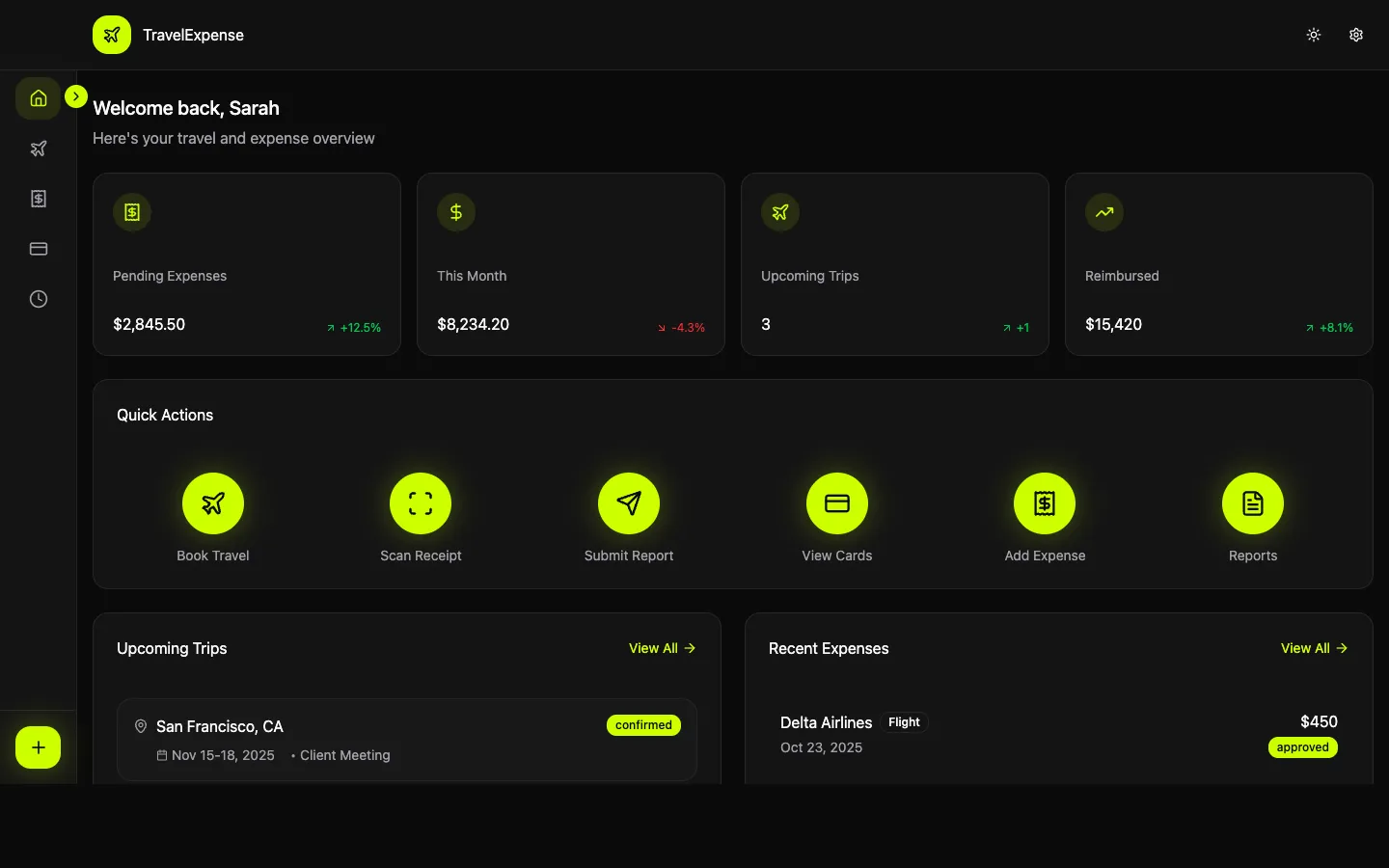 Corporate Travel Management, a vibe-coded project by ProbG