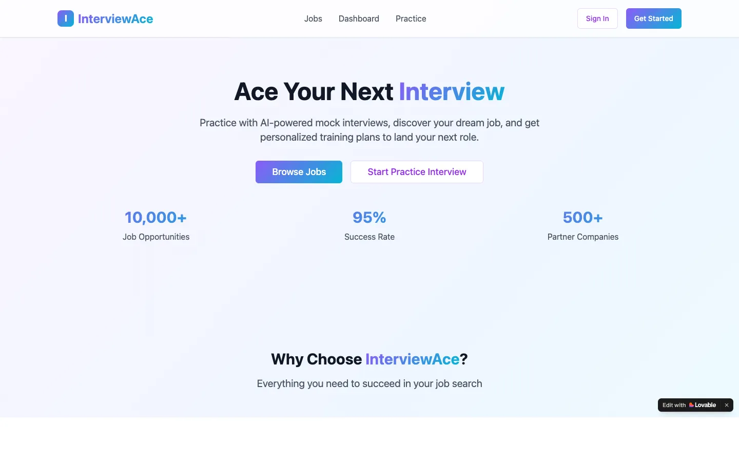 Interview Prep Power Up, a vibe-coded project by ProbG